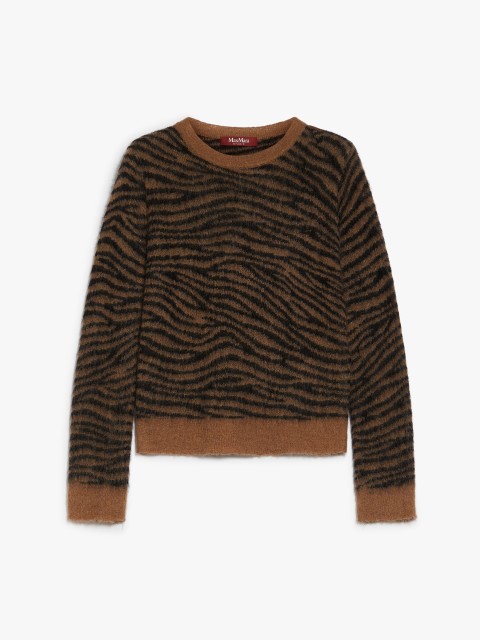 Тигровый свитер Max Mara из смеси мохера MAX MARA купить на Invogue — арт  63661442 002 •‎ Купить на Invogue. Цены и отзывы