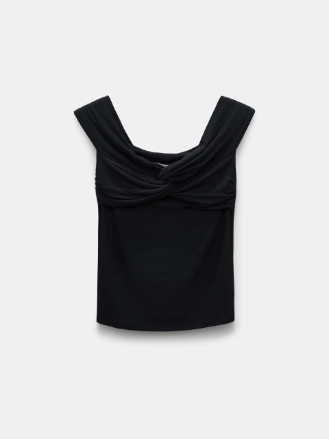 Черный топ Kenzo с вышивкой Boke Flower 2.0 - купить на