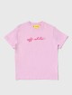 Розовая футболка OFF-WHITE KIDS: фото - Invogue