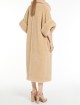 Кремове пальто Teddy oversize Max Mara з бленду альпаки та шовку: фото 2 - Invogue