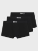 Чорні боксери 3 пари BOSS з бавовни: фото - Invogue