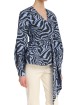 Синяя блуза GANNI: фото 3 - Invogue