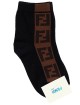 Чёрные носки FENDI KIDS: фото 2 - Invogue