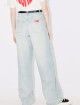 Светло-голубые джинсы KENZO прямого кроя: фото 2 - Invogue