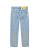 Голубые джинсы OFF WHITE из хлопкового денима: фото 1 - Invogue