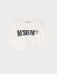 Кремова футболка MSGM KIDS : фото - Invogue