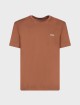 Коричневая базовая футболка Zegna из хлопка c эмблемой на груди: фото - Invogue