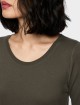 Оливкова футболка MARC CAIN з бавовни: фото 5 - Invogue
