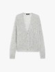 Светло-серый кардиган WEEKEND MAX MARA из мохеровой пряжи: фото - Invogue