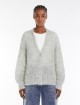 Светло-серый кардиган WEEKEND MAX MARA из мохеровой пряжи: фото 2 - Invogue