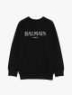 Чорний світшот BALMAIN з логотипом: фото - Invogue