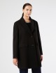Чорне пальто Persona з еластичного трикотажу: фото - Invogue