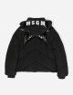 Чорна куртка-пуховик MSGM Kids з логотипом: фото 1 - Invogue