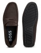 Коричневые мокасины BOSS: фото 3 - Invogue