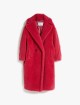 Малинове пальто Teddy oversize Max Mara з бленду альпаки та шовку: фото - Invogue