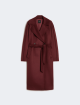 Бордовое пальто WEEKEND MAX MARA из чистой шерсти: фото - Invogue