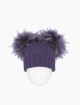Шапка з кашемірового бленуа з помпонами: фото - Invogue