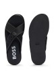 Чёрные шлепанцы BOSS: фото 2 - Invogue