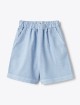 Блакитні шорти IL GUFO з суміші бавовни та льону: фото - Invogue