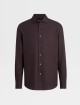 Темно-коричнева сорочка Zegna з бленду бавовни та кашеміру: фото - Invogue