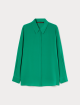 Зелена сорочка Marina Rinaldi з шовкового крепдешину: фото - Invogue