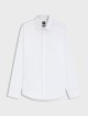 Біла сорочка BOSS з еластичного бавовняного попліну: фото - Invogue