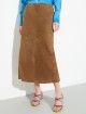 Коричневая юбка MAX&CO из замши: фото 2 - Invogue