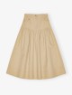 Бежевая юбка GANNI из хлопка и льна: фото - Invogue