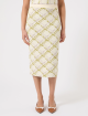 Кремовая юбка MARINA RINALDI с жаккардовым узором: фото 2 - Invogue