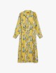 Жовта сукня-сорочка Weekend з принтом: фото - Invogue
