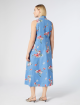 Блакитна сукня Marina Rinaldi з квітковим принтом: фото 2 - Invogue