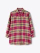 Малиновое платье-рубашка IL GUFO в клетку: фото - Invogue
