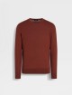 Темно-красный свитер ZEGNA из кашемира и шелка: фото - Invogue