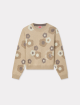 Бежевый свитшот KENZO из шерсти и хлопка: фото - Invogue