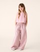 Рожевий комплект IL GUFO з топа та брюк: фото 1 - Invogue