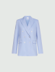 Голубой жакет Marella двубортный: фото - Invogue