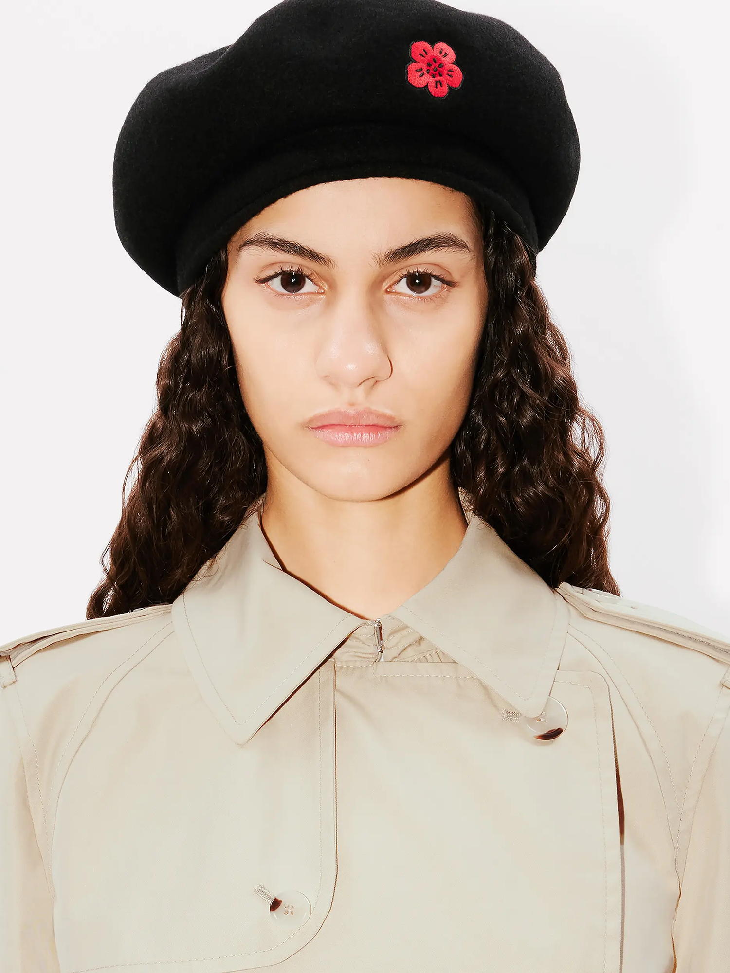 Черный берет KENZO из шерсти - купить на Invogue — арт 8AC902F48