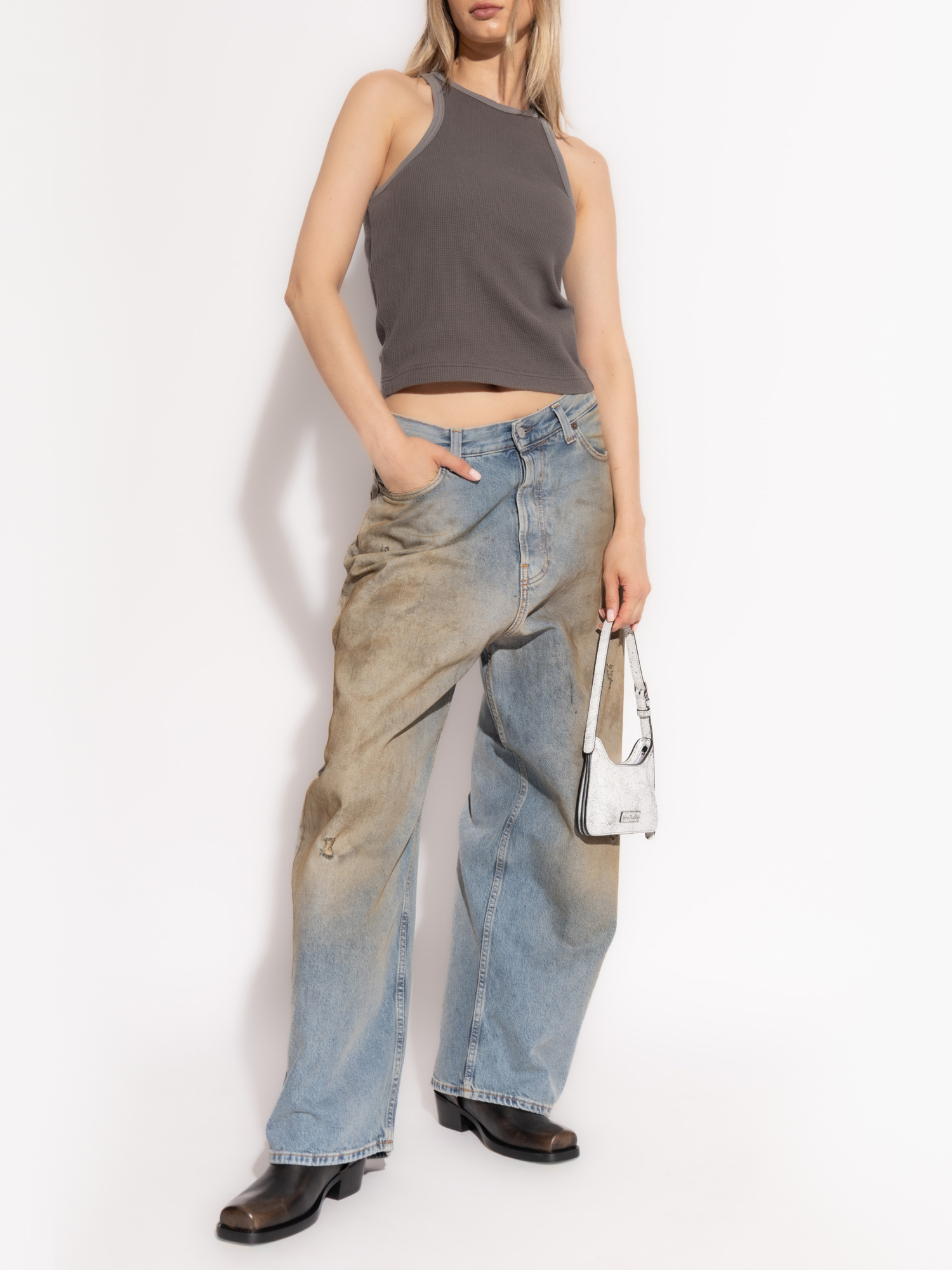 Голубые джинсы Acne Studios широкие - купить на Invogue — арт