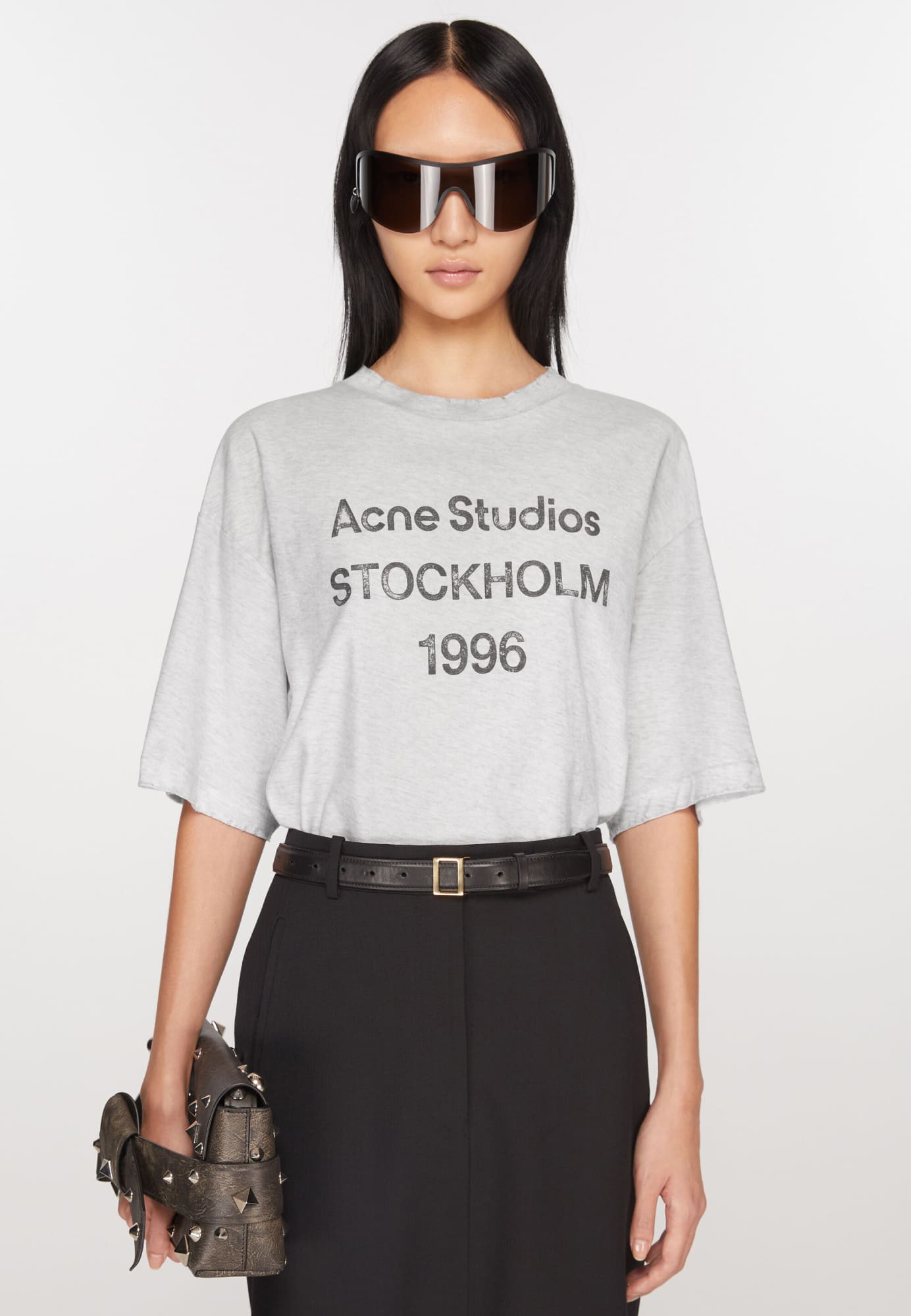 Сіра футболка Acne Studios вільного крою - купити на Invogue - арт