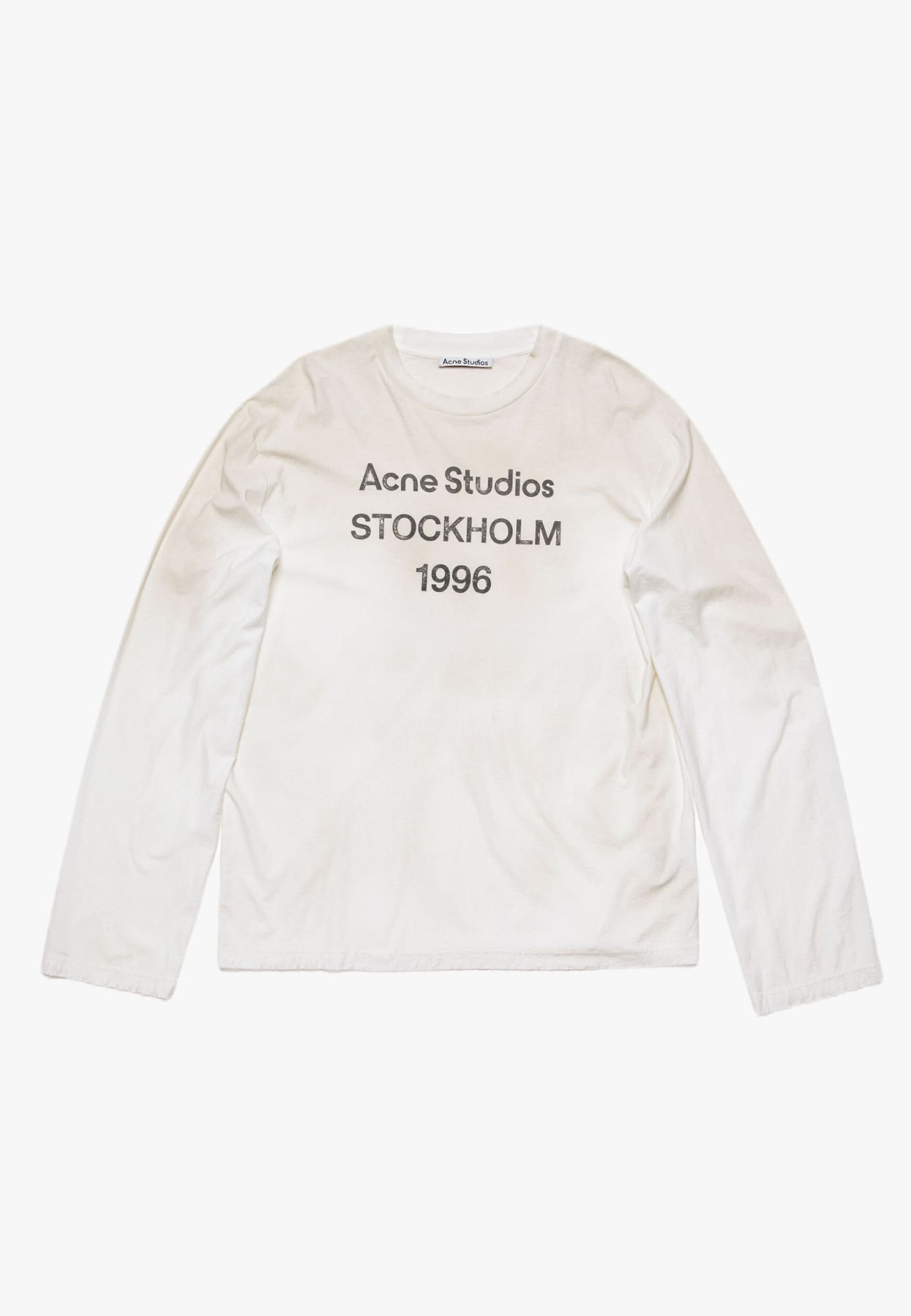 Белая футболка Acne Studios с длинным рукавом - купить на Invogue