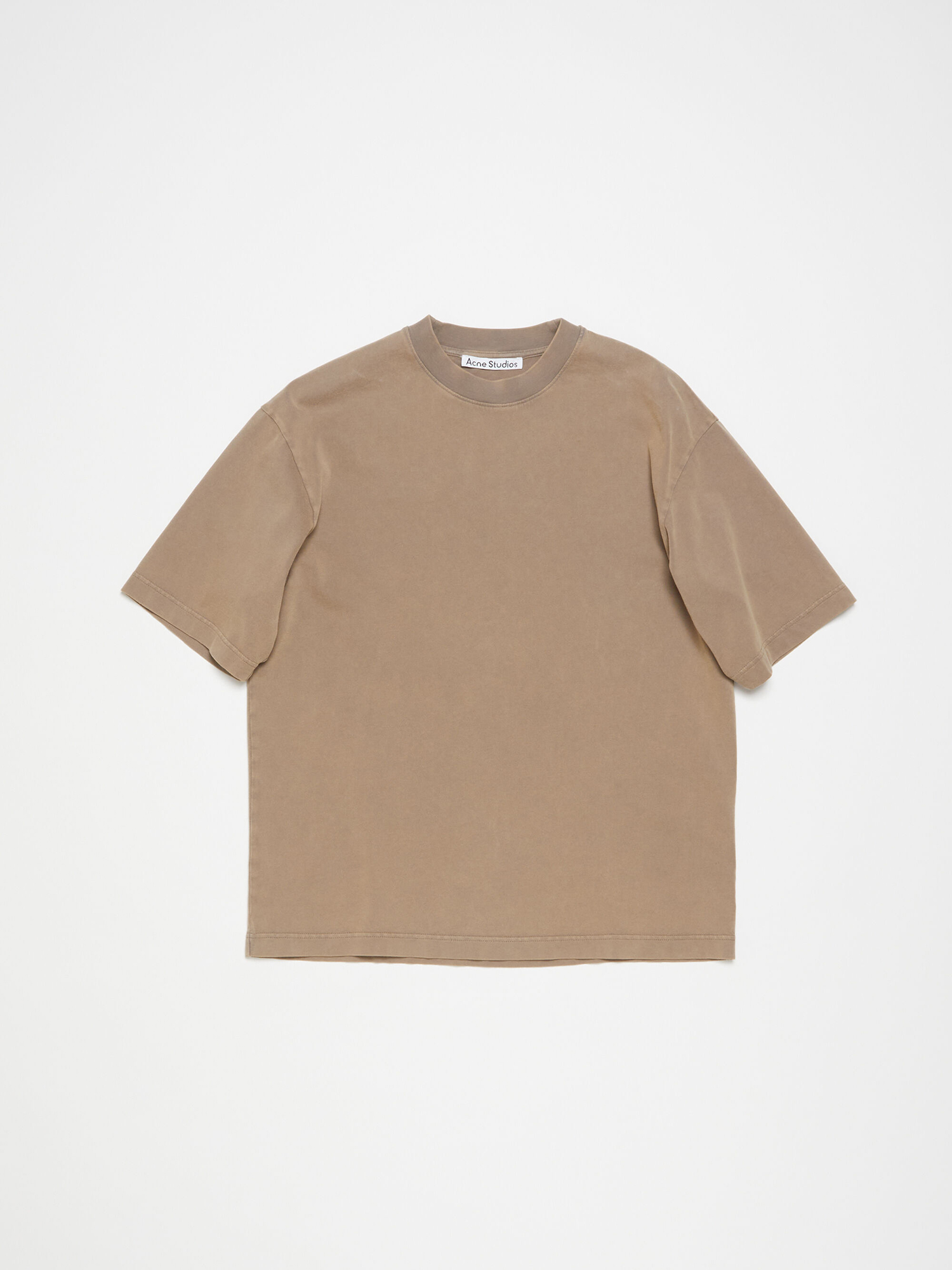 Темно-бежевая футболка Acne Studios оверсайз - купить на