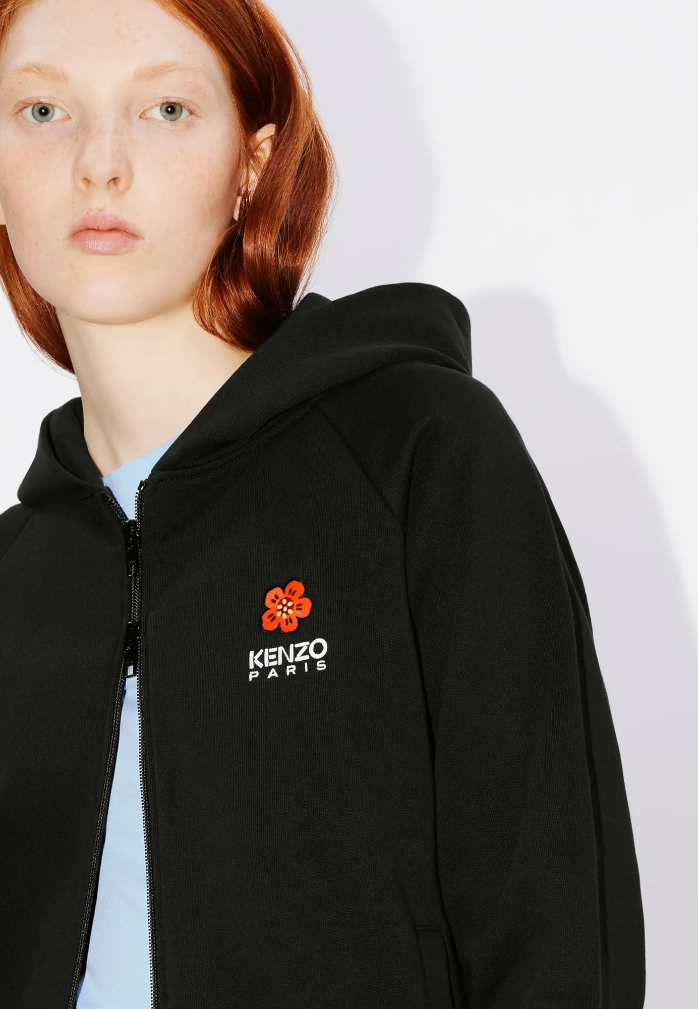 Черное худи KENZO на молнии - купить на Invogue — арт 2SW1354MF