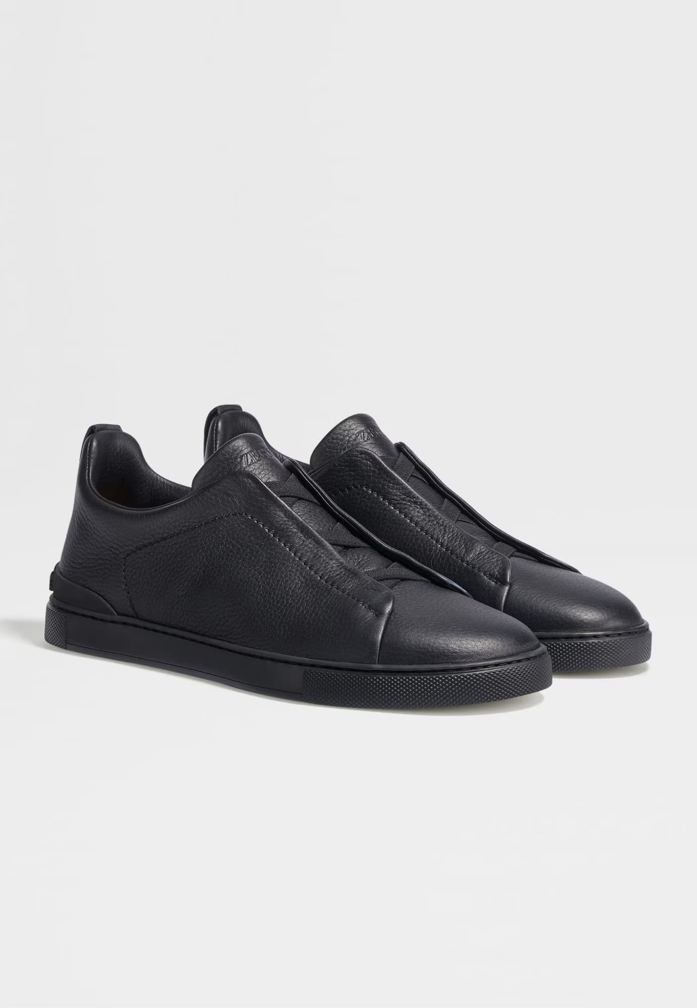 Чорні снікерси ZEGNA Triple Stitch™ зі шкіри - купити на Invogue