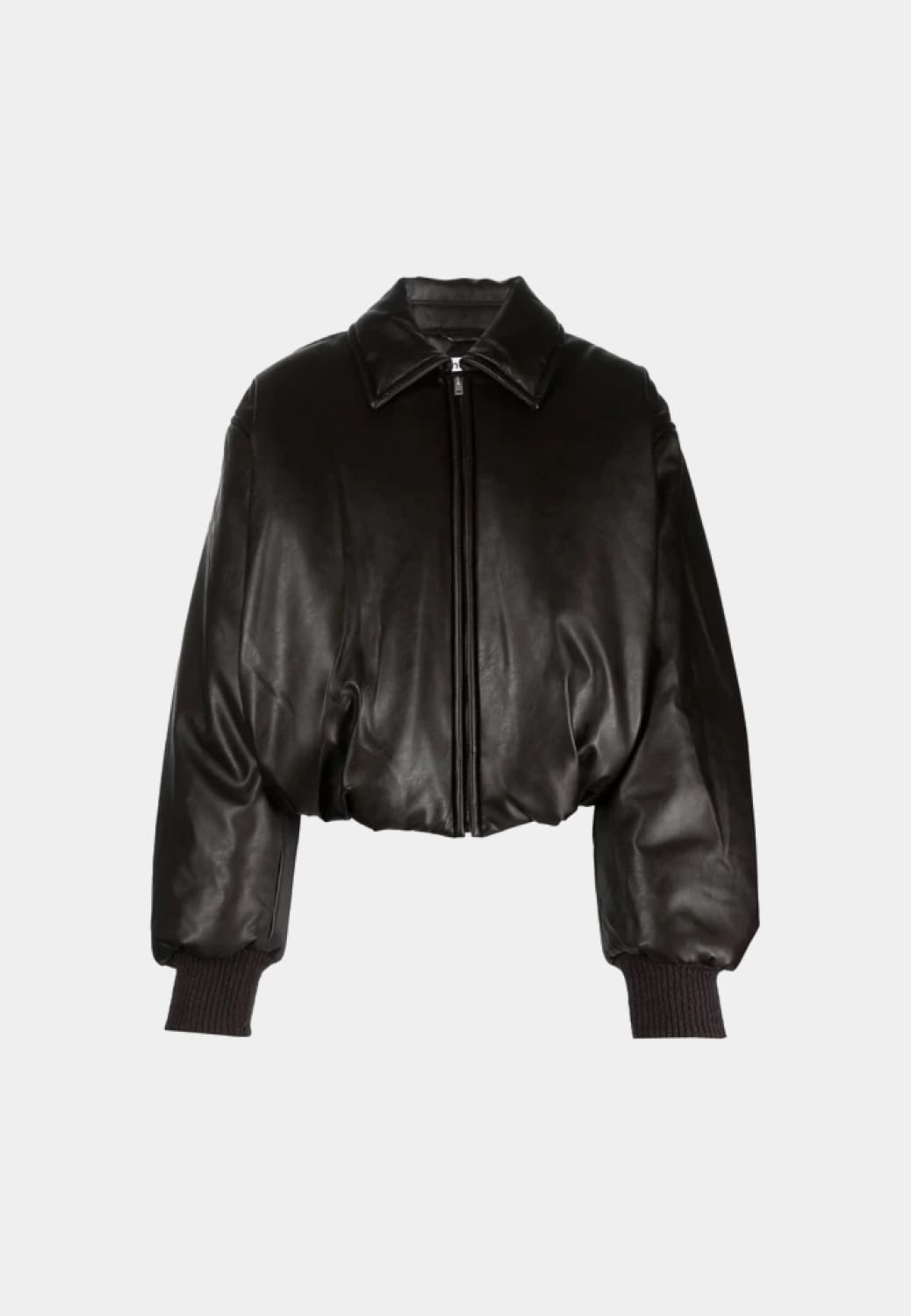 【モーガン蔵人】最終値下げ 90s leather bomber jacket Коричневая куртка-бомбер Acne Studios свободного кроя - купить на