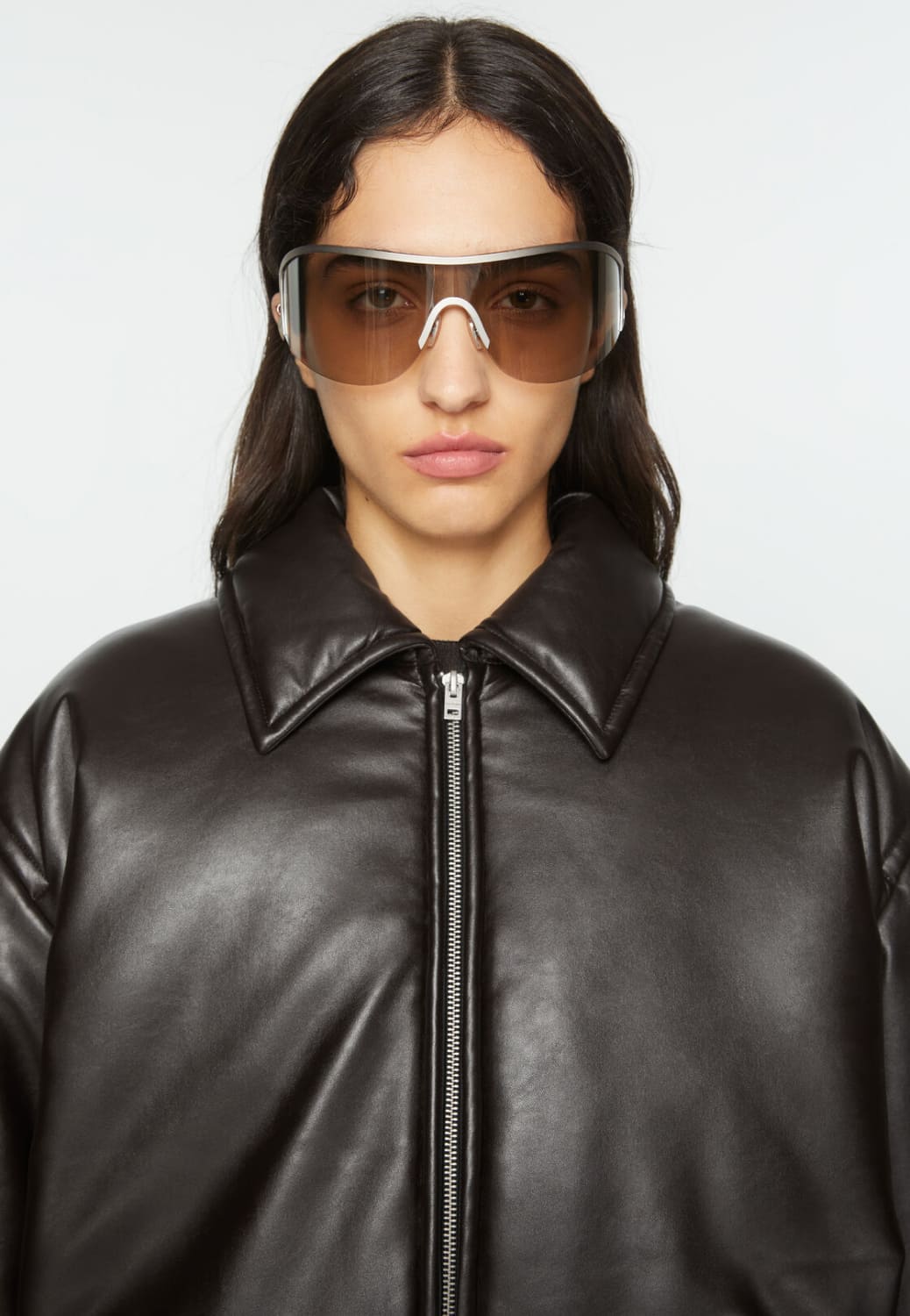 Коричневая куртка-бомбер Acne Studios свободного кроя - купить на