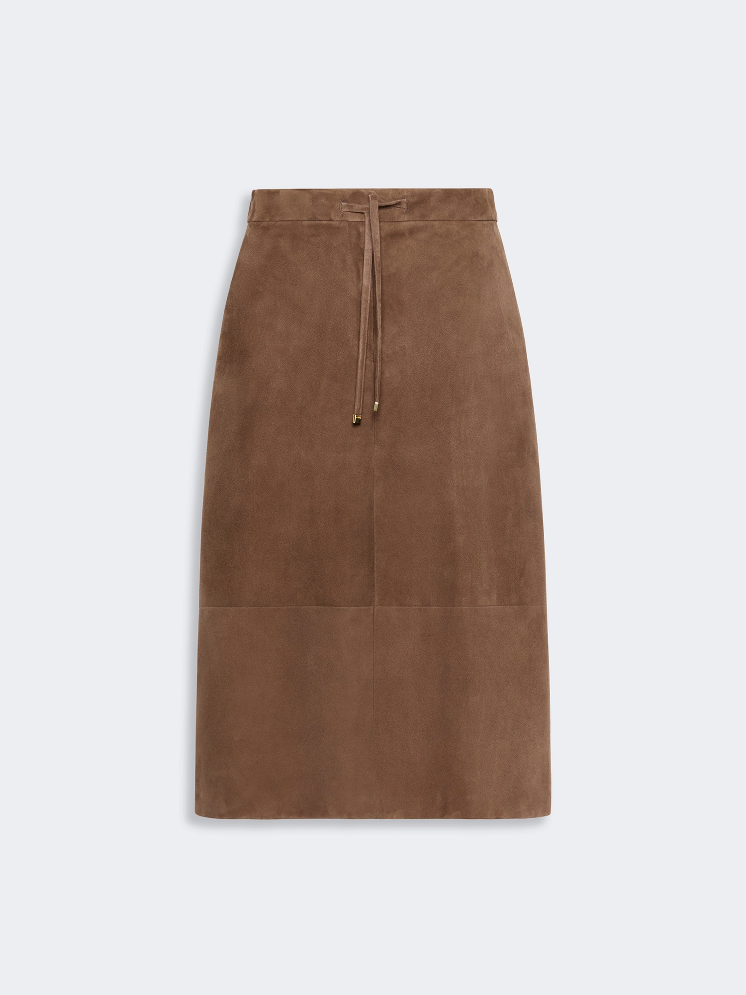 Коричневая юбка Max Mara из замши и ацетата - купить на Invogue