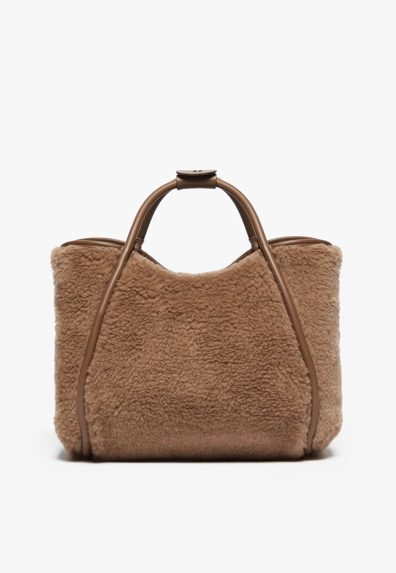 Коричневая сумка Small Teddy fabric Marine из бленда шерсти и