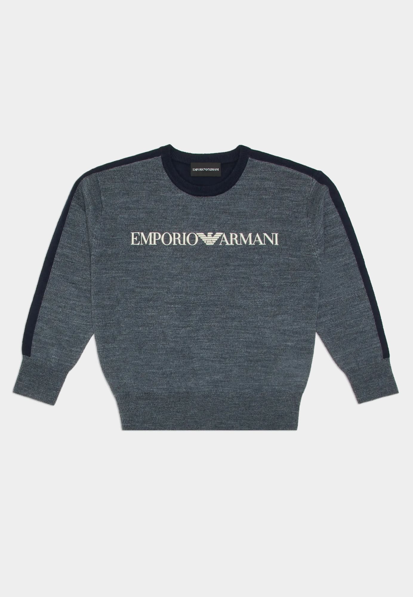 Серый свитер EMPORIO ARMANI KIDS - купить на Invogue — арт 6R4M62