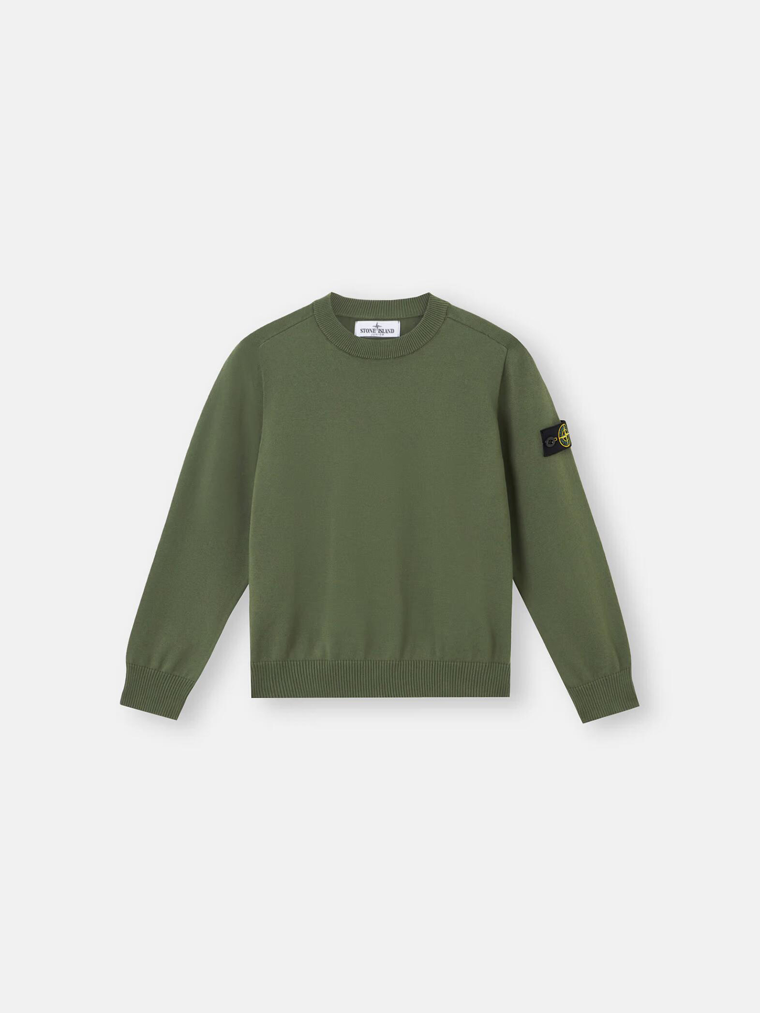 Зеленый свитшот STONE ISLAND из органического хлопка - купить на