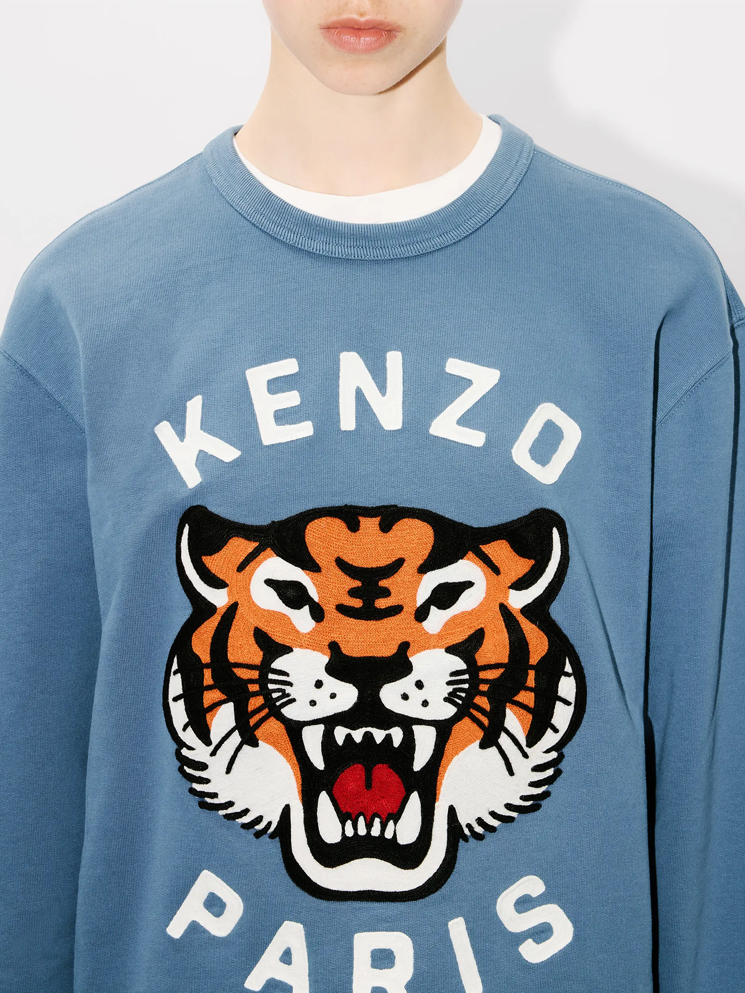 Синий свитшот KENZO с принтом - купить на Invogue — арт 8SW1064MF